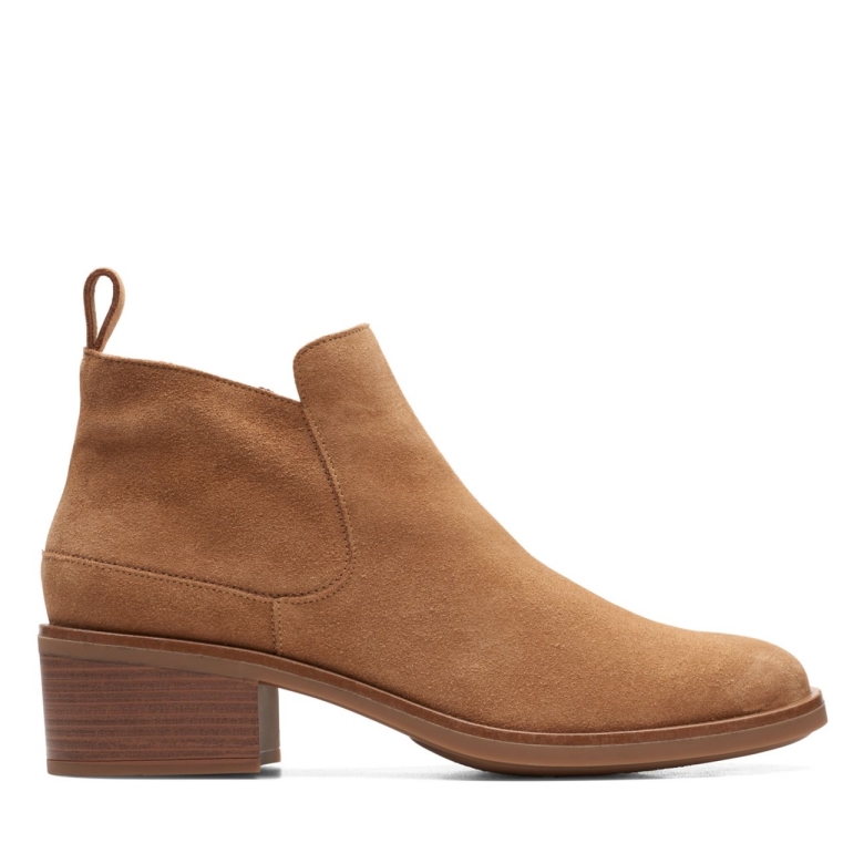 Hellbraunes Wildleder Clarks Memi Reißverschluss Hellbraunes Wildleder