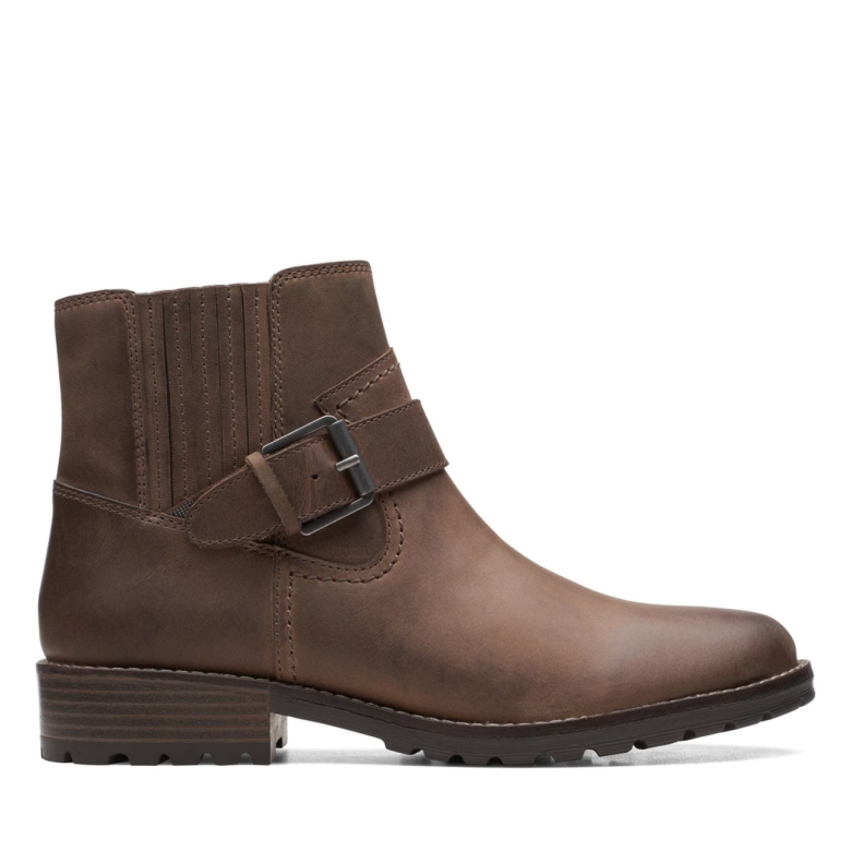 Clarkwell-strap Aus Taupefarbenem Nubukleder Clarks Aus Taupefarbenem Nubukleder