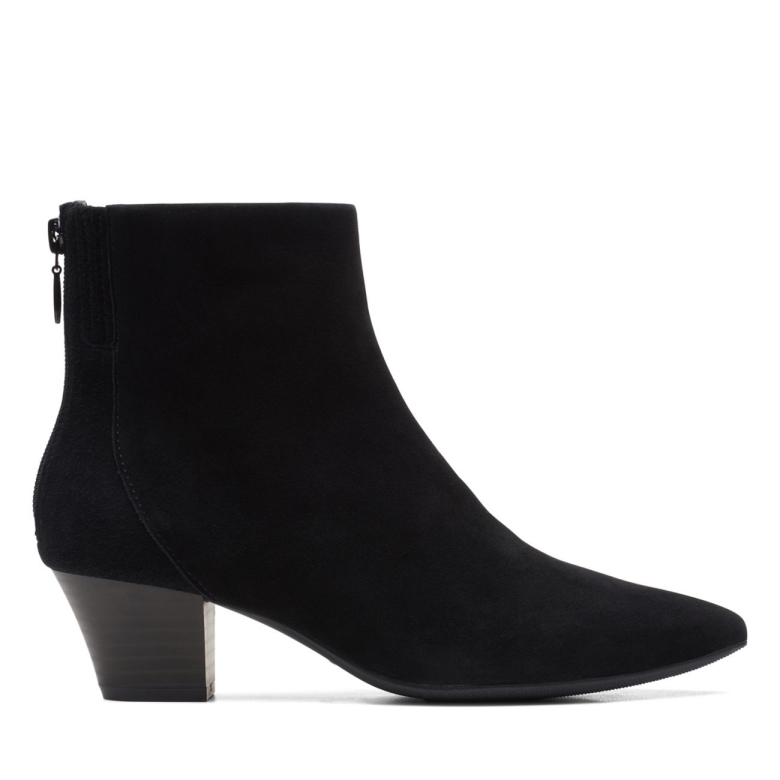 Teresa Stiefel Schwarzes Wildleder Schwarzes Wildleder Clarks