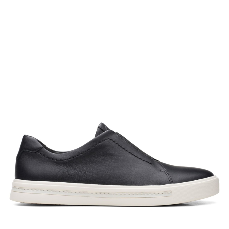 Un Maui Easy Schwarzes Leder Clarks Schwarzes Leder