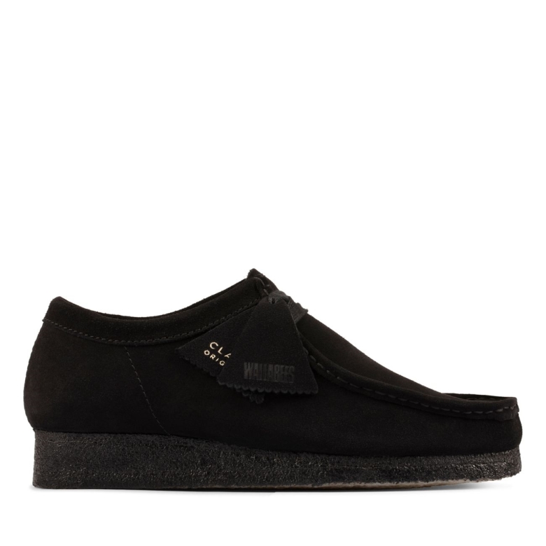 Wallabee Schwarzes Wildleder Schwarzes Wildleder Clarks