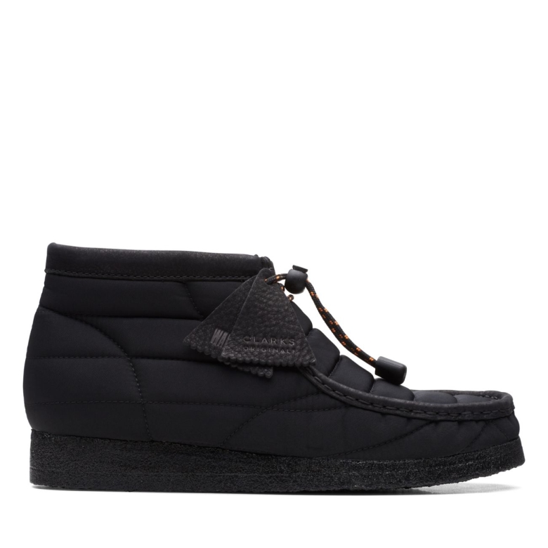 Wallabee Boot Schwarz Gesteppt Clarks Schwarz Gesteppt