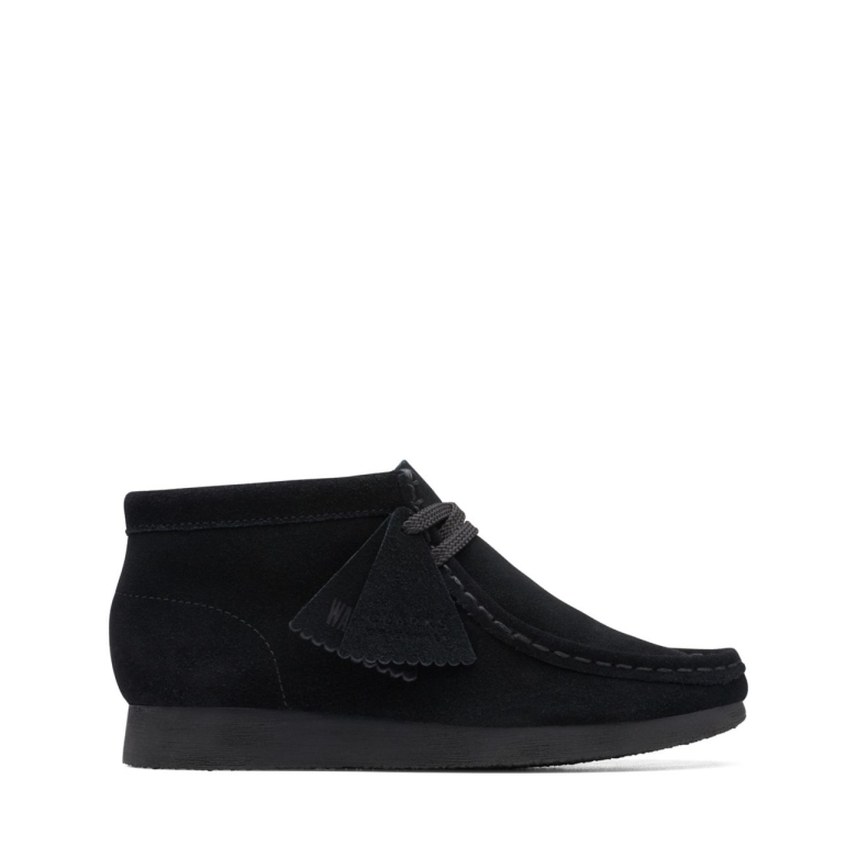 Wallabee Stiefel älter Schwarzes Wildleder Clarks Schwarzes Wildleder