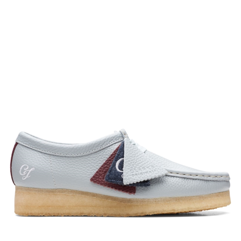 Wallabee Hellblaues Leder Clarks Hellblaues Leder