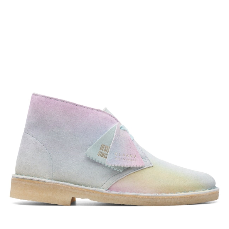 Weiß/blau Clarks Desert Boot Weiß/blau