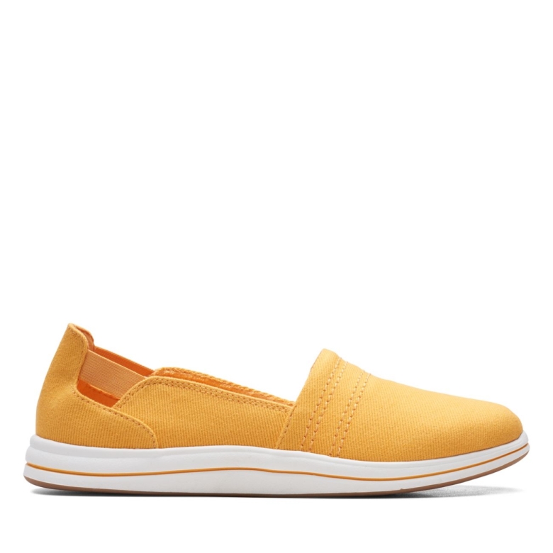 Gelber Clarks Brise Schritt