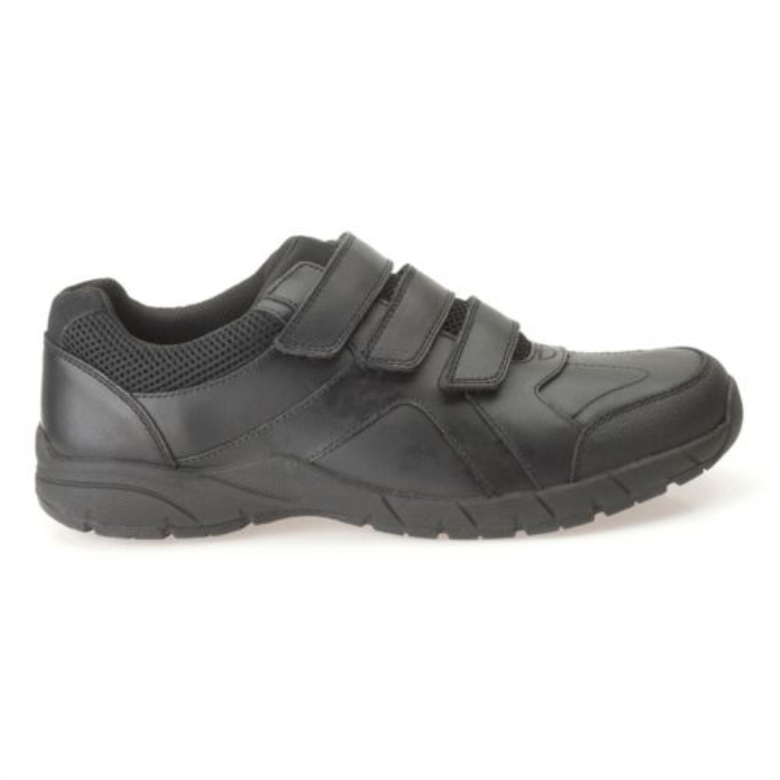 Air Suffolk Jnr G Fit Clarks Schwarzes Leder