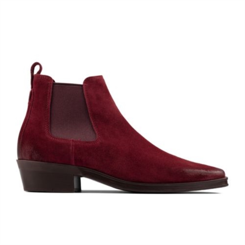 Alcina Top Clarks Merlot Wildleder