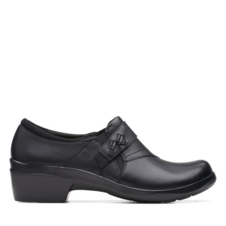 Angie Perlschwarzes Leder Clarks