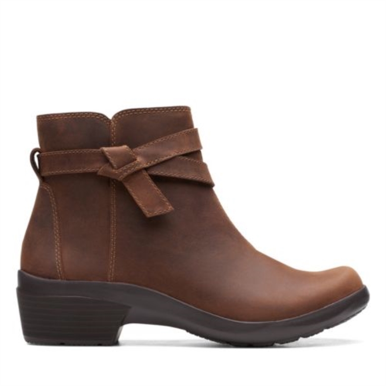 Angie Spice Dunkelbraunes Leder Clarks