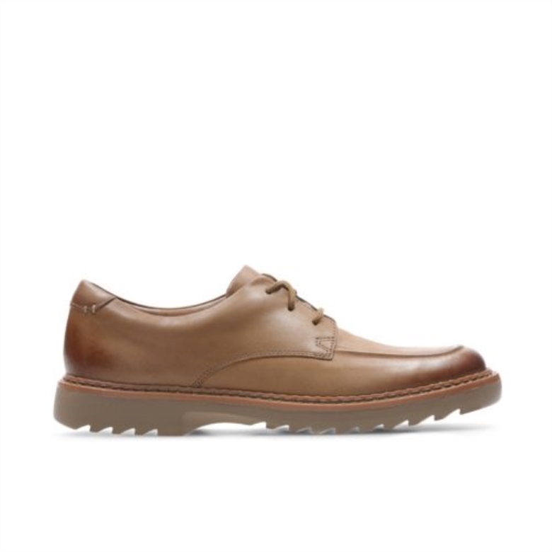Asher Grove Jnr F Fit Hellbraune Leder Clarks