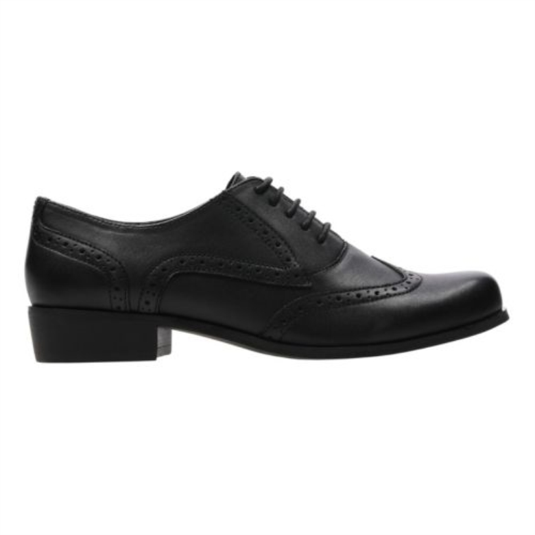 Black Clarks Falconet Uma Breite Passform