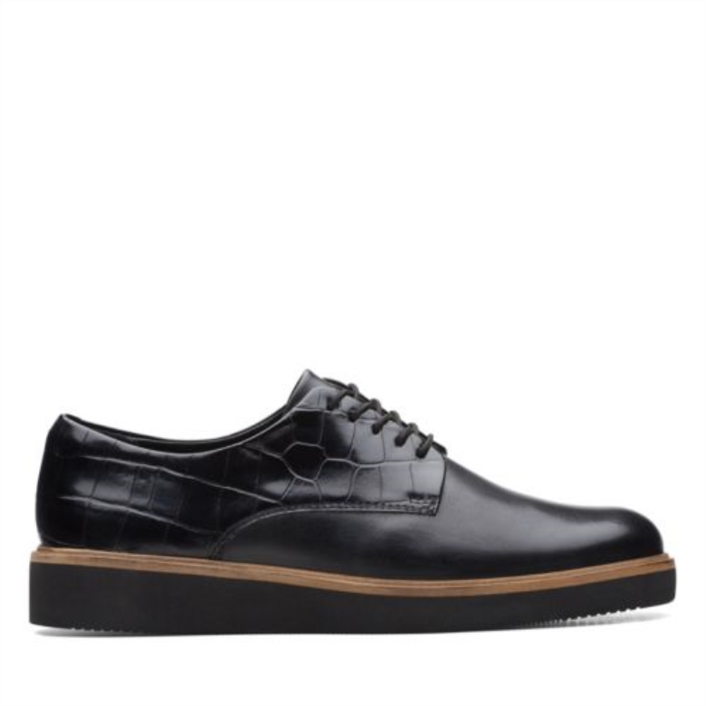 Schwarze Kombination Clarks Glickly Derby