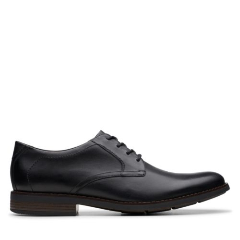 Schwarzes Leder Becken Spitze Clarks