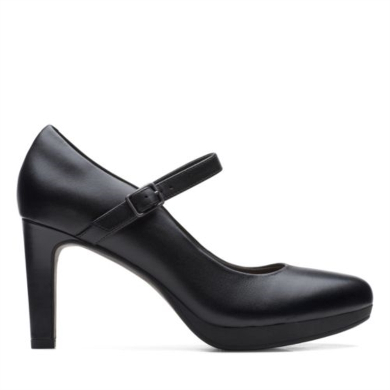 Schwarzes Leder Clarks Ambyr Shine