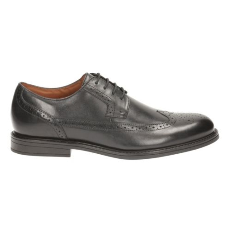 Schwarzes Leder Clarks Beckfield Limit