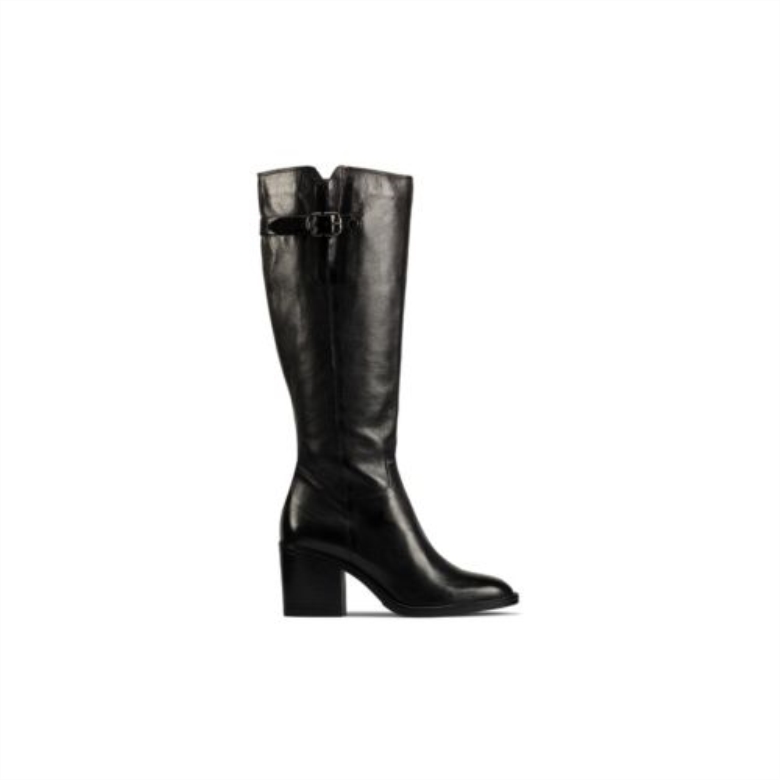 Schwarzes Leder Clarks Mascarpone2 Up