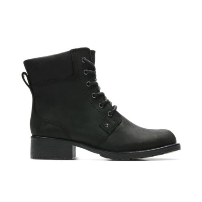 Schwarzes Leder Clarks Orinoco Spice