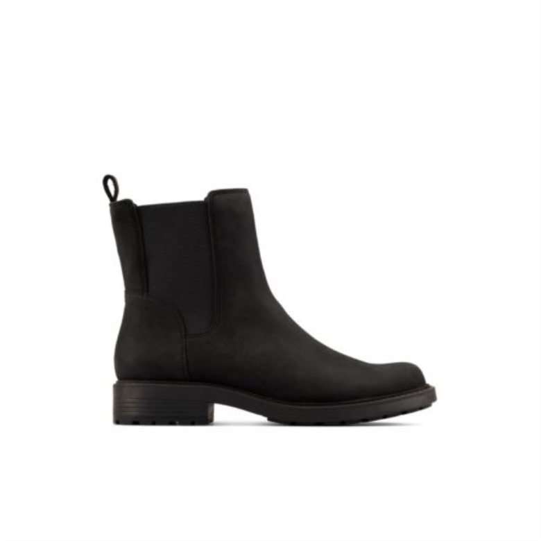 Schwarzes Leder Clarks Orinoco2 Top