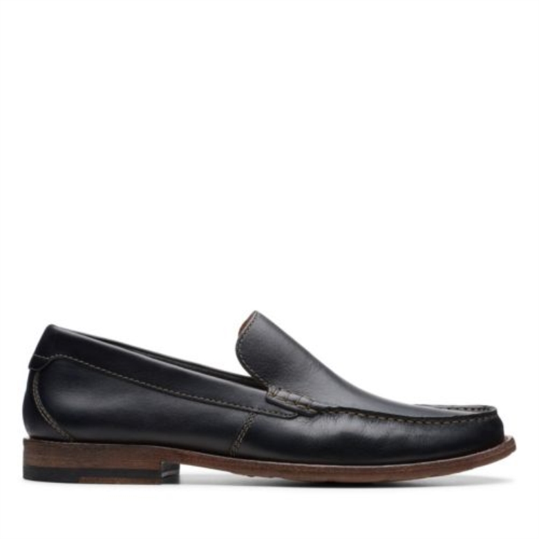 Schwarzes Leder Clarks Pace Barnes