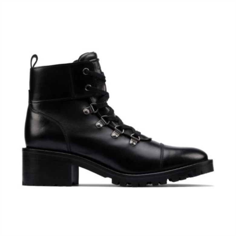 Schwarzes Leder Clarks Roseleigh Sky