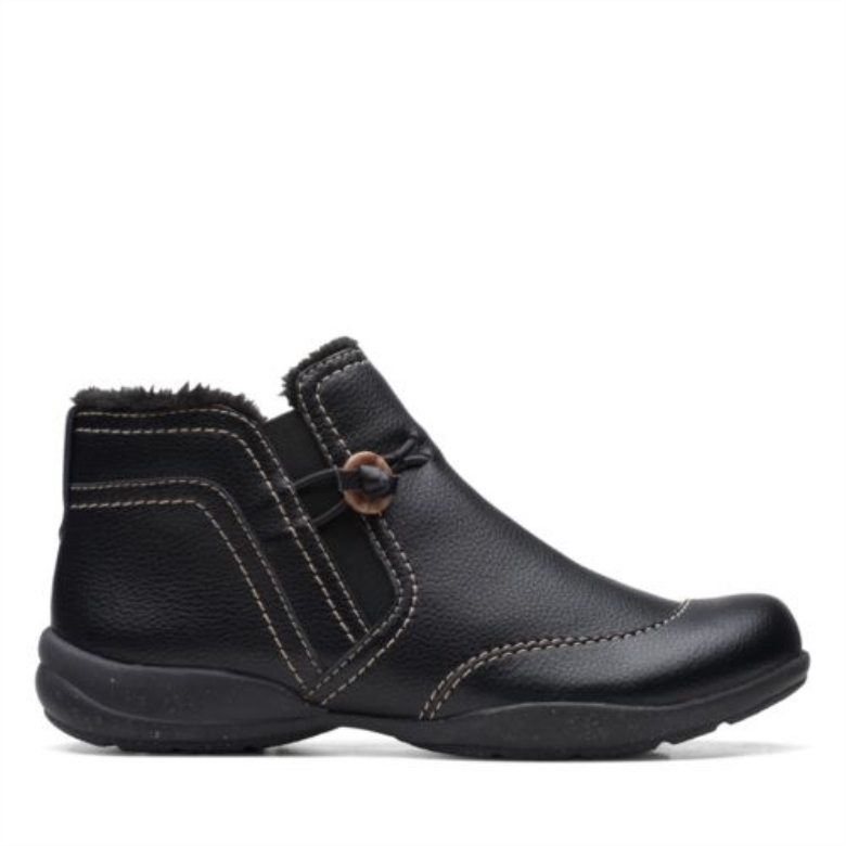 Schwarzes Leder Clarks Rosevilleaster