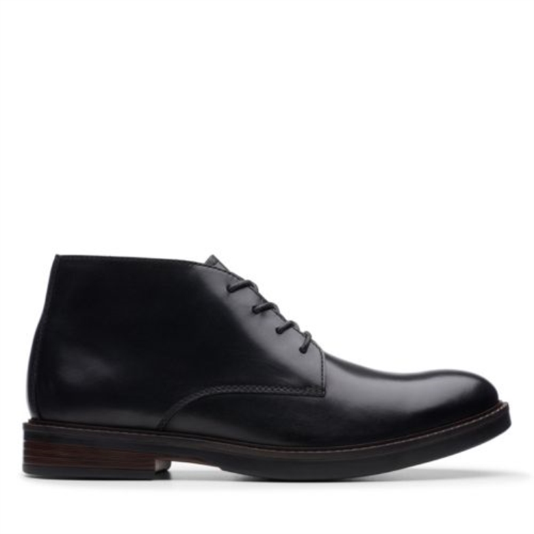 Paulson Mid Clarks Aus Schwarzem Leder
