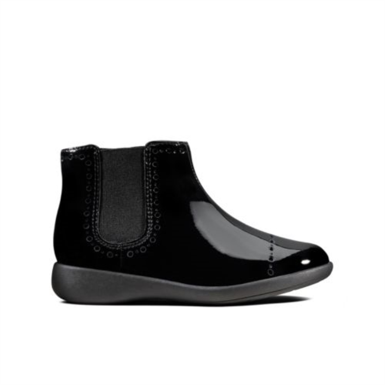 Schwarz Lack Clarks ätzform Inf G Fit
