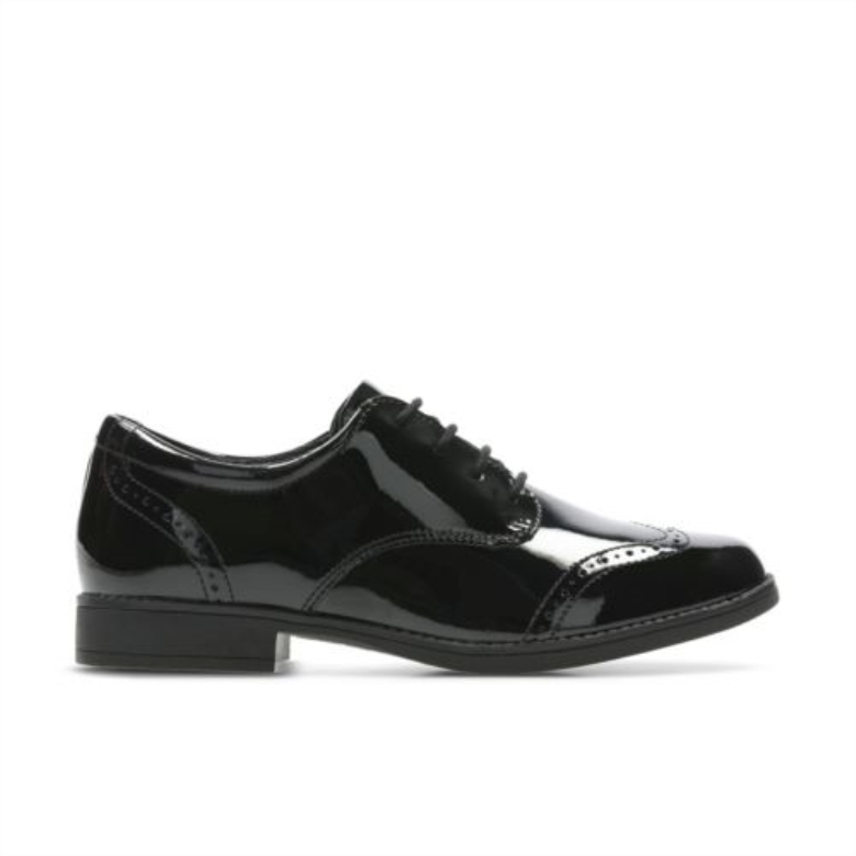 Schwarz Lack Clarks Sami Walk Jnr G Fit