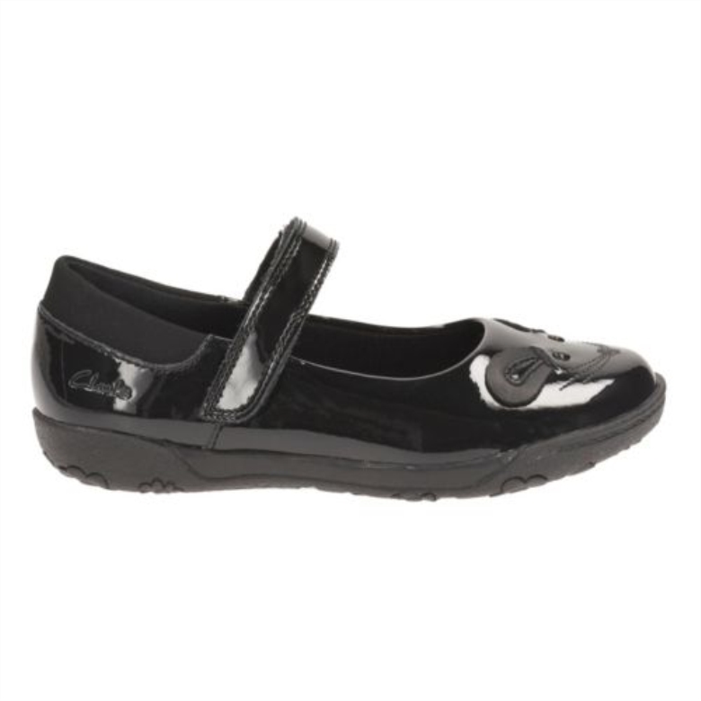 Schwarzes Patent Nibblesbee Pre F Fit Clarks