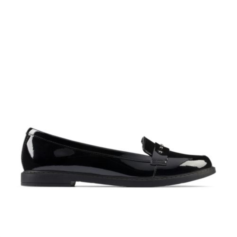 Schwarzes Lackleder Scala Walk Jnr F Fit Clarks