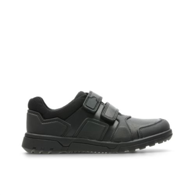 Blake Street Inf G Fit Schwarzes Leder Clarks