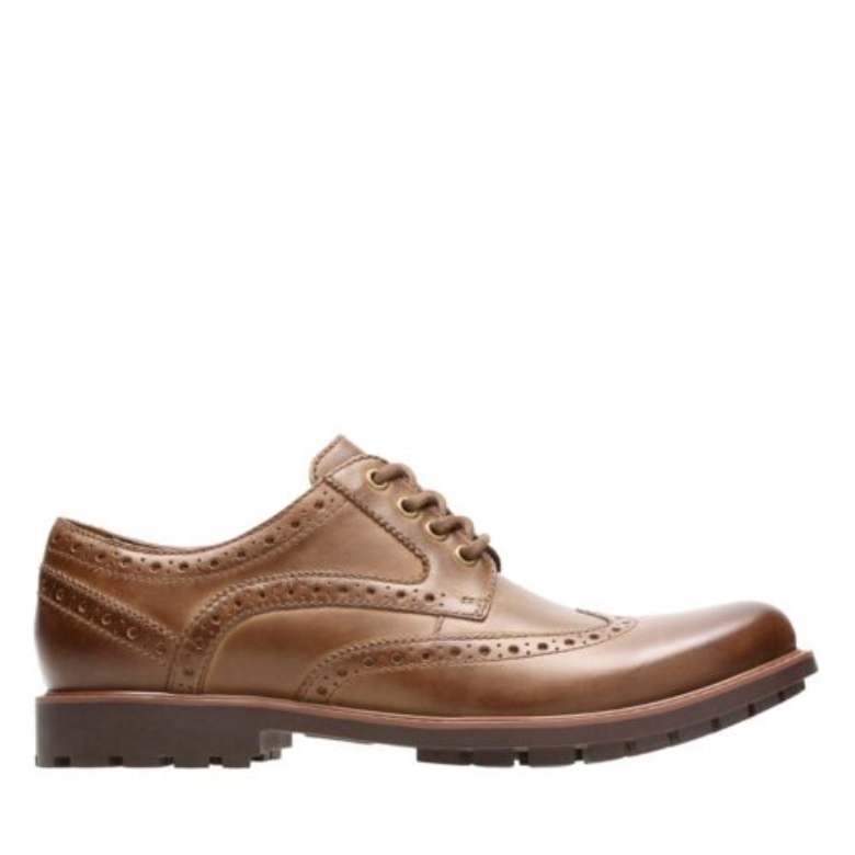 Brauner Leder Clarks Curington Flügel