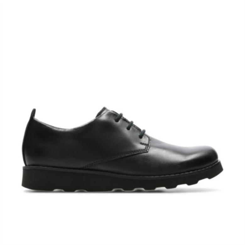 Clarks Schwarz Leder Krone London Jnr G Passform