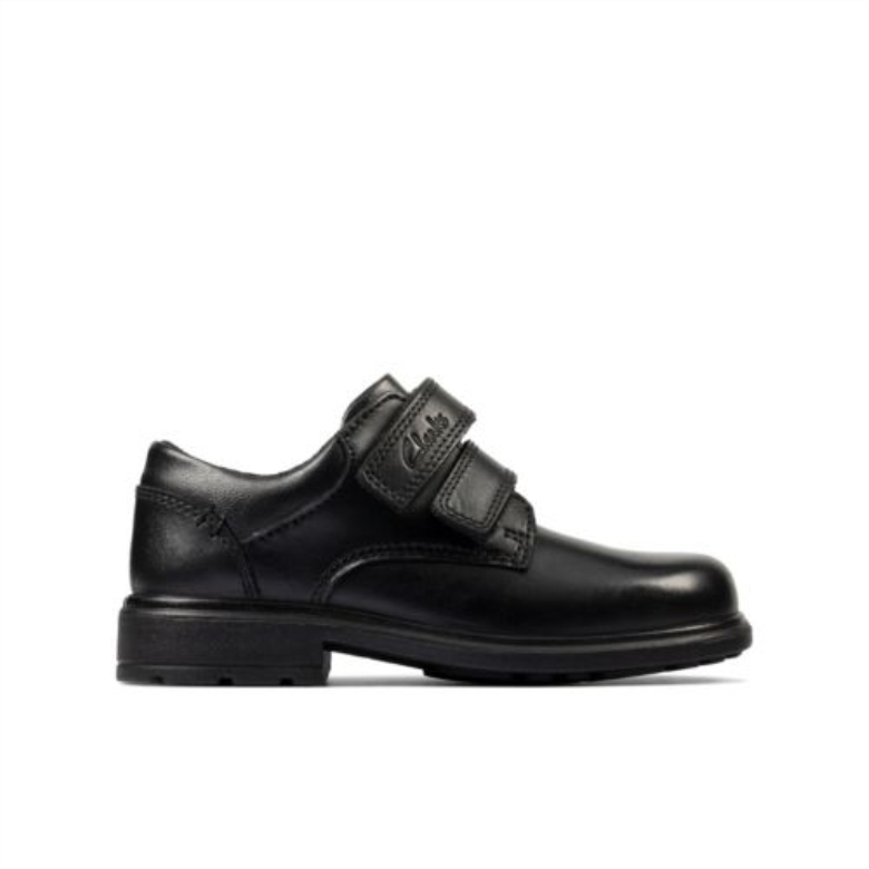 Clarks Schwarzes Leder Remi Pace Inf F Fit