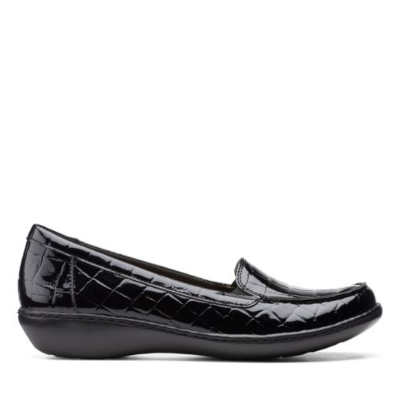 Clarks Black Pat/Croc Ashland Marmelade