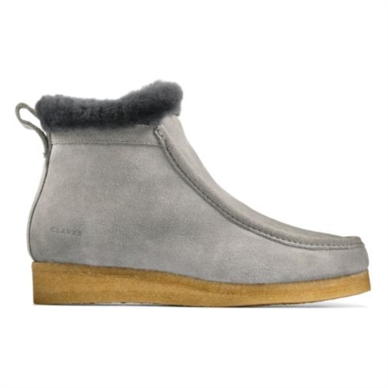 Clarks Blaugrau Wildleder Wallabee Frost
