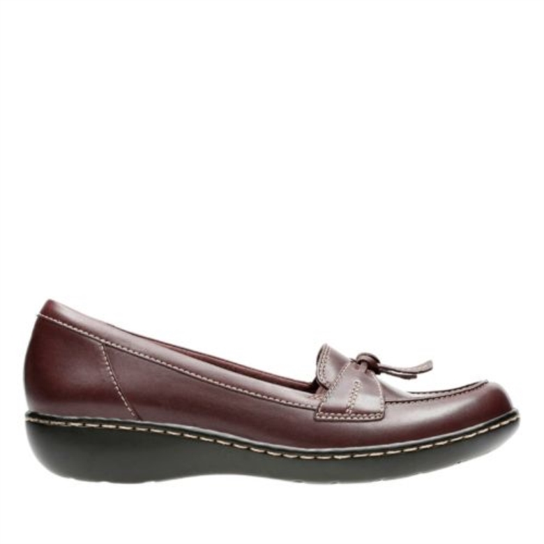 Clarks Ashland Bubble Aus Bordeauxfarbenem Leder