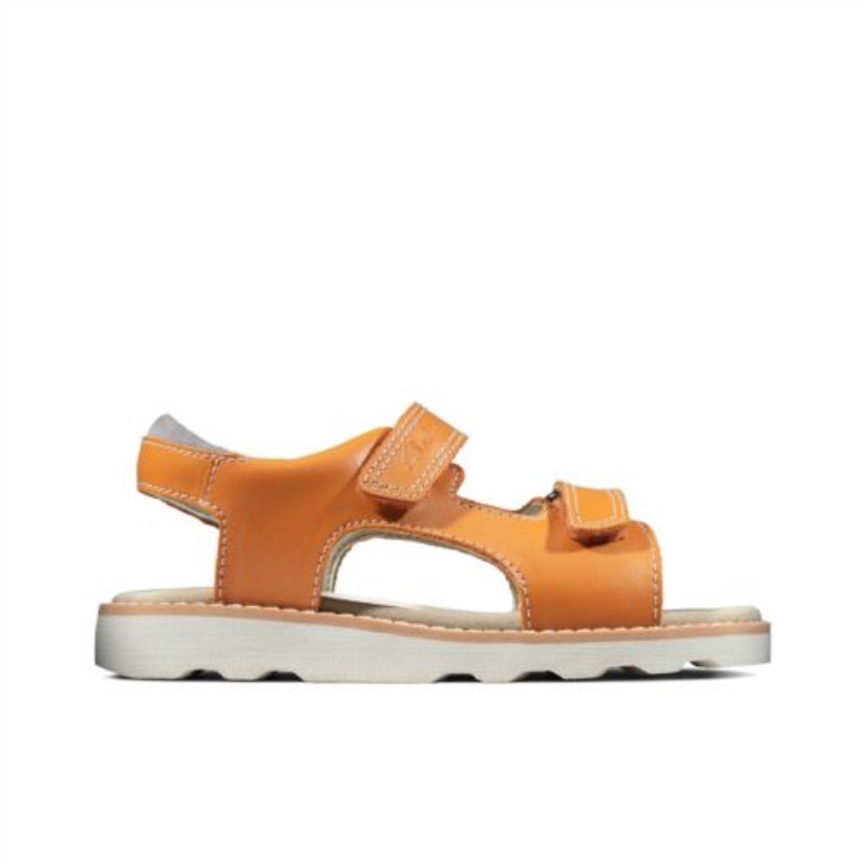 Clarks Burnt Orange Leder Krone Wurzel Jnr G Fit