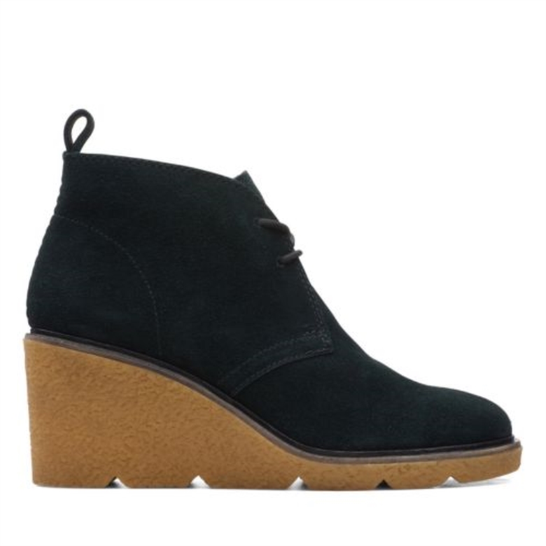 Clarks Clarkford D Bt Schwarzes Wildleder