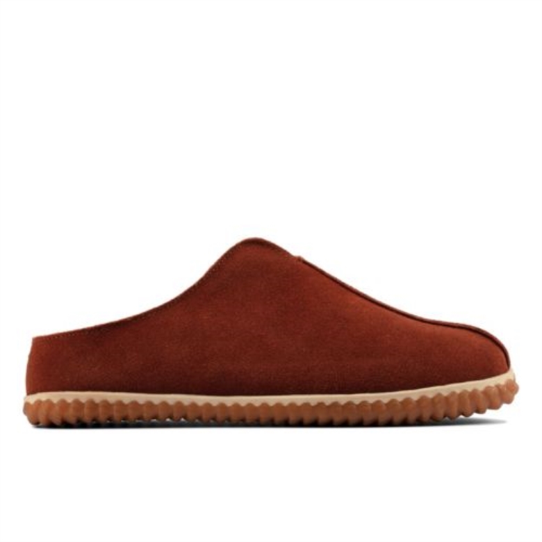 Clarks Dunkelbraunes Wildleder Im Home-stil