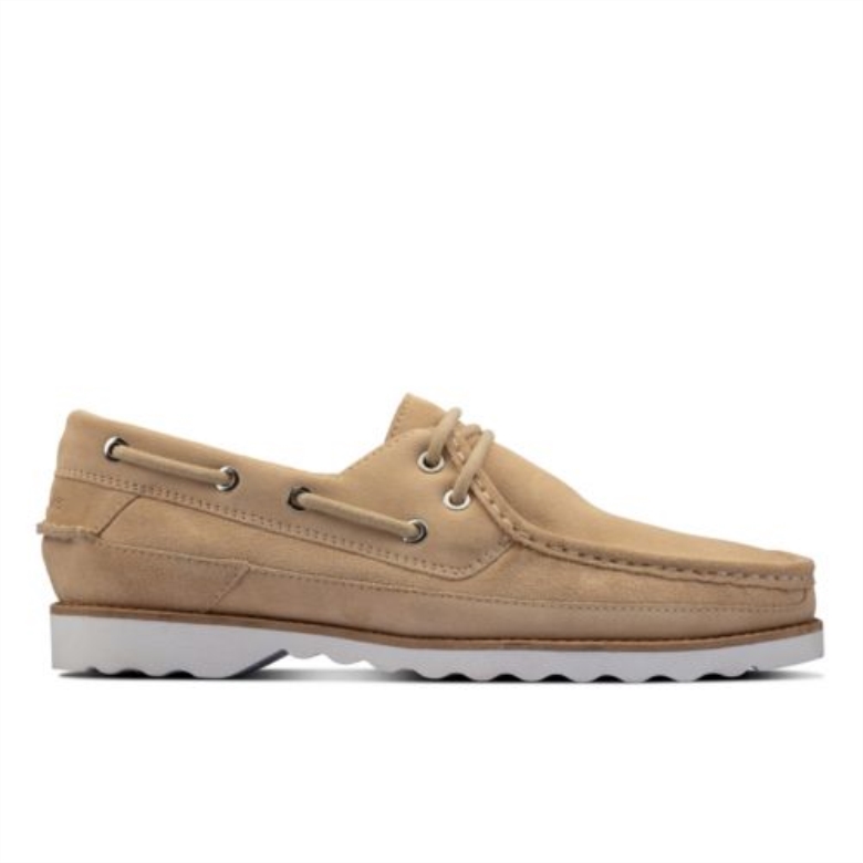 Clarks Durleigh Segel Taupe Wildleder