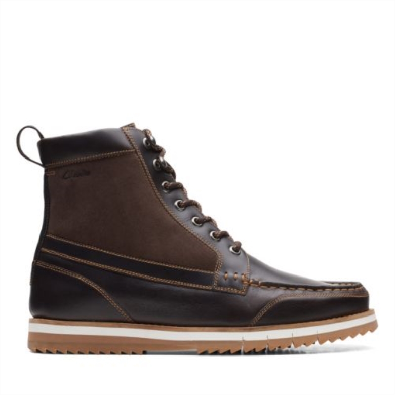 Clarks Durston Hi Dunkelbraunes Leder