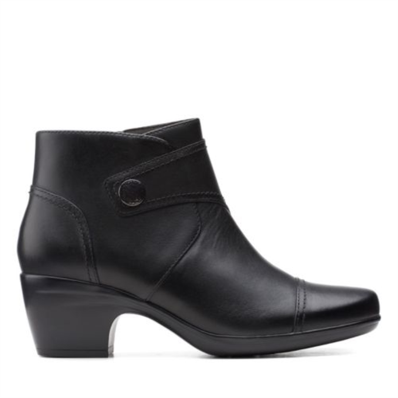 Clarks Emily Nennt Schwarzes Leder