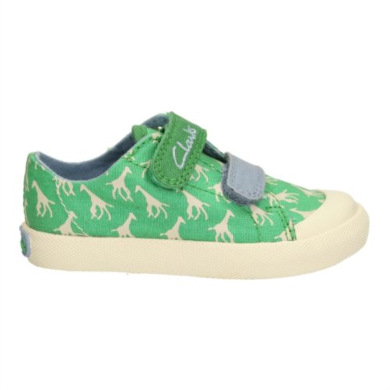 Clarks Halcy Fly Fst F Fit Grünes Textil