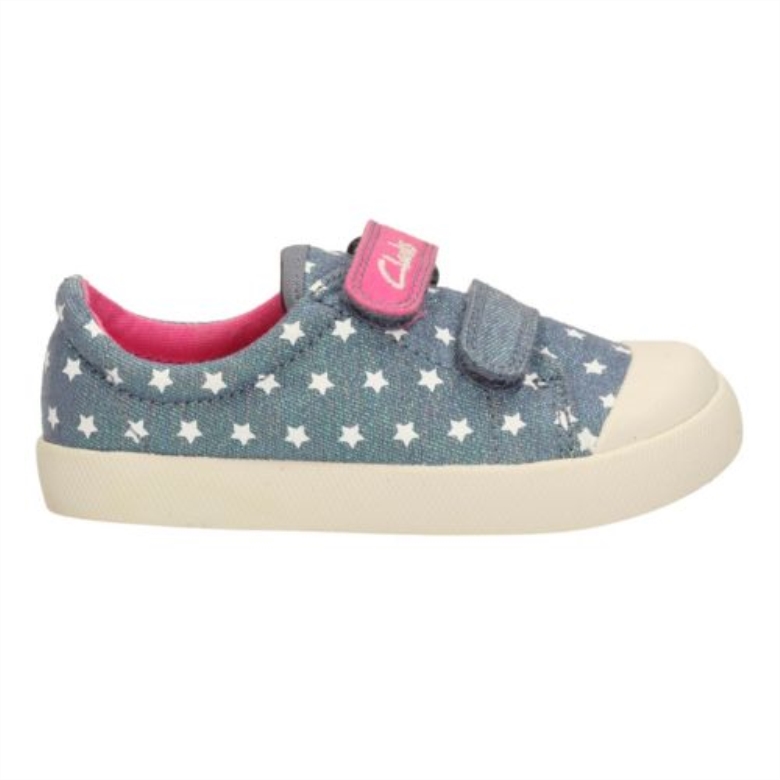 Clarks Halcy Hana Fst G Fit Denim Canvas