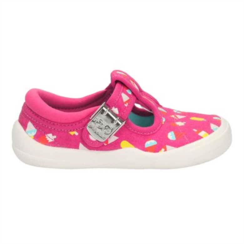 Clarks Hot Pink Stoff Briley Bow Fst E Fit