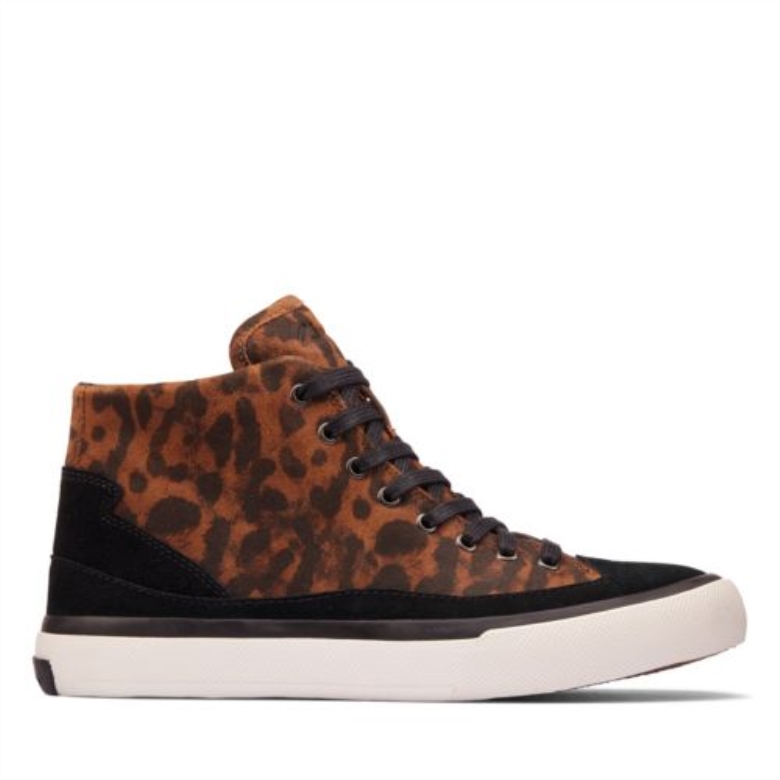 Clarks Leopard Wildleder Hastig Zip Hi