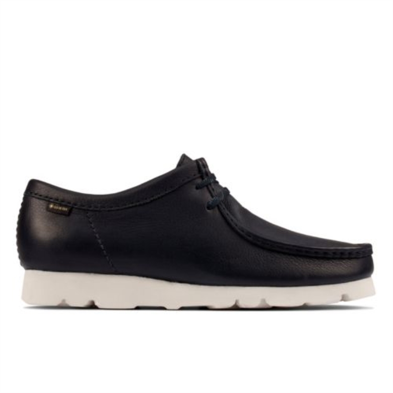 Clarks Wallabee Gtx Aus Marineblauem Leder