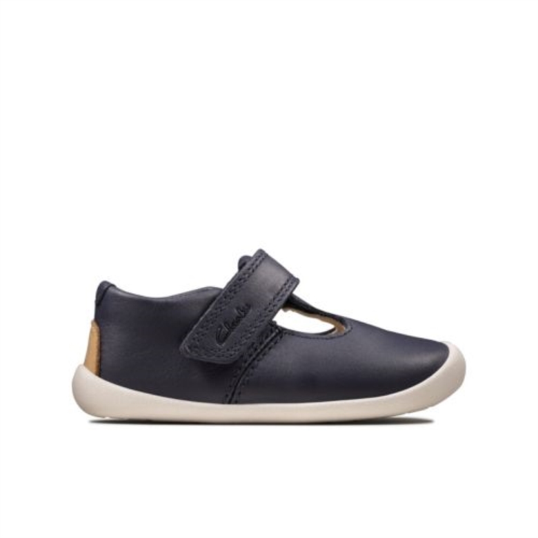 Clarks Roamer Go Fst G Fit Marineblaues Leder